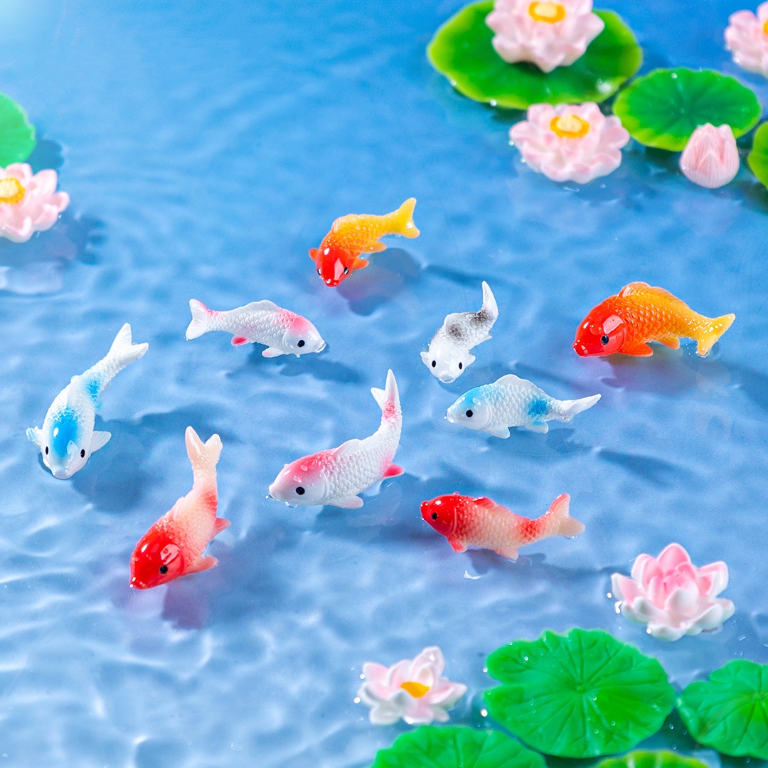 Landscape Bonsai Garden - 10 pezzi mini koi pesci figurine