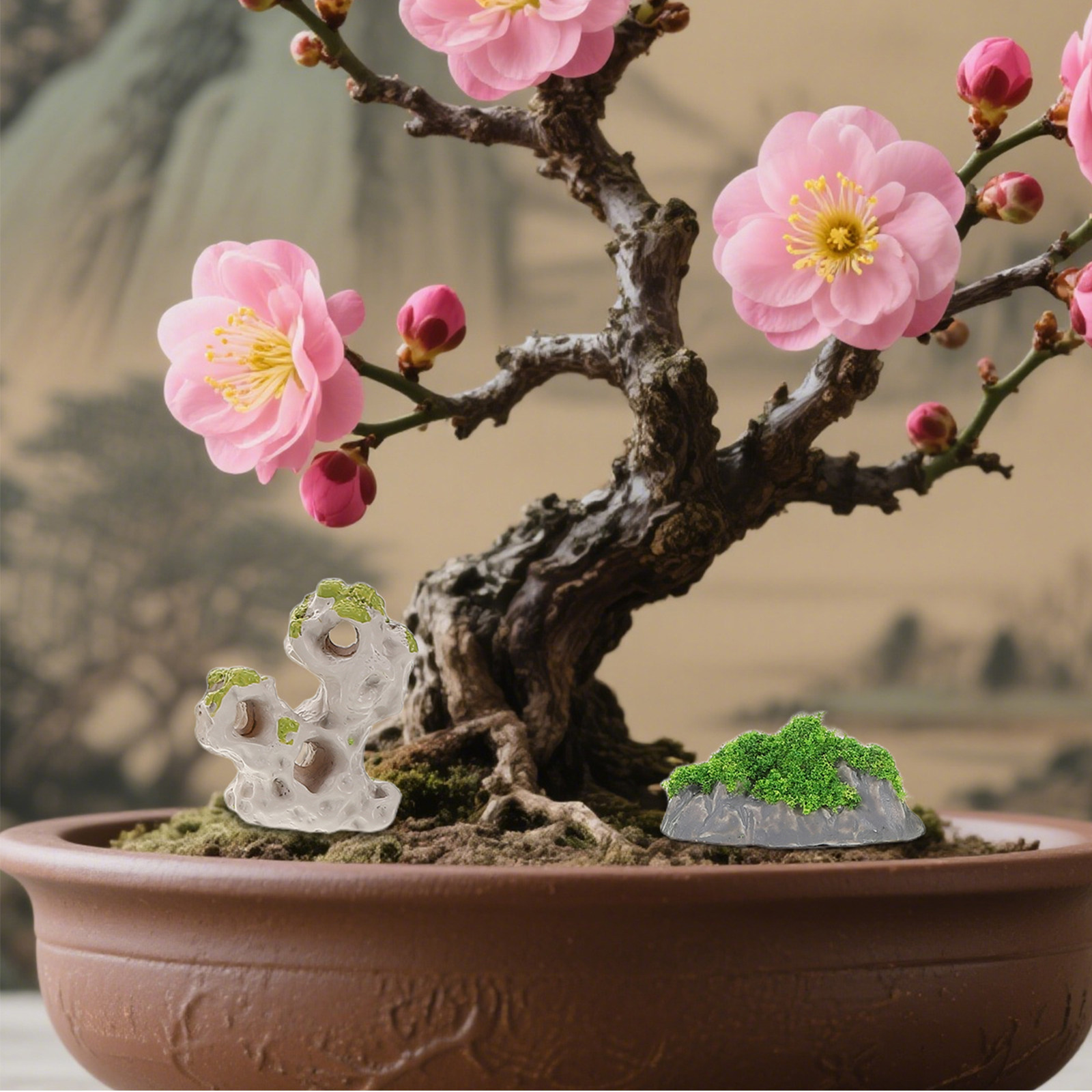 Landscape Bonsai Garden - 18 Pezzi Mini Decorazioni per Rocce