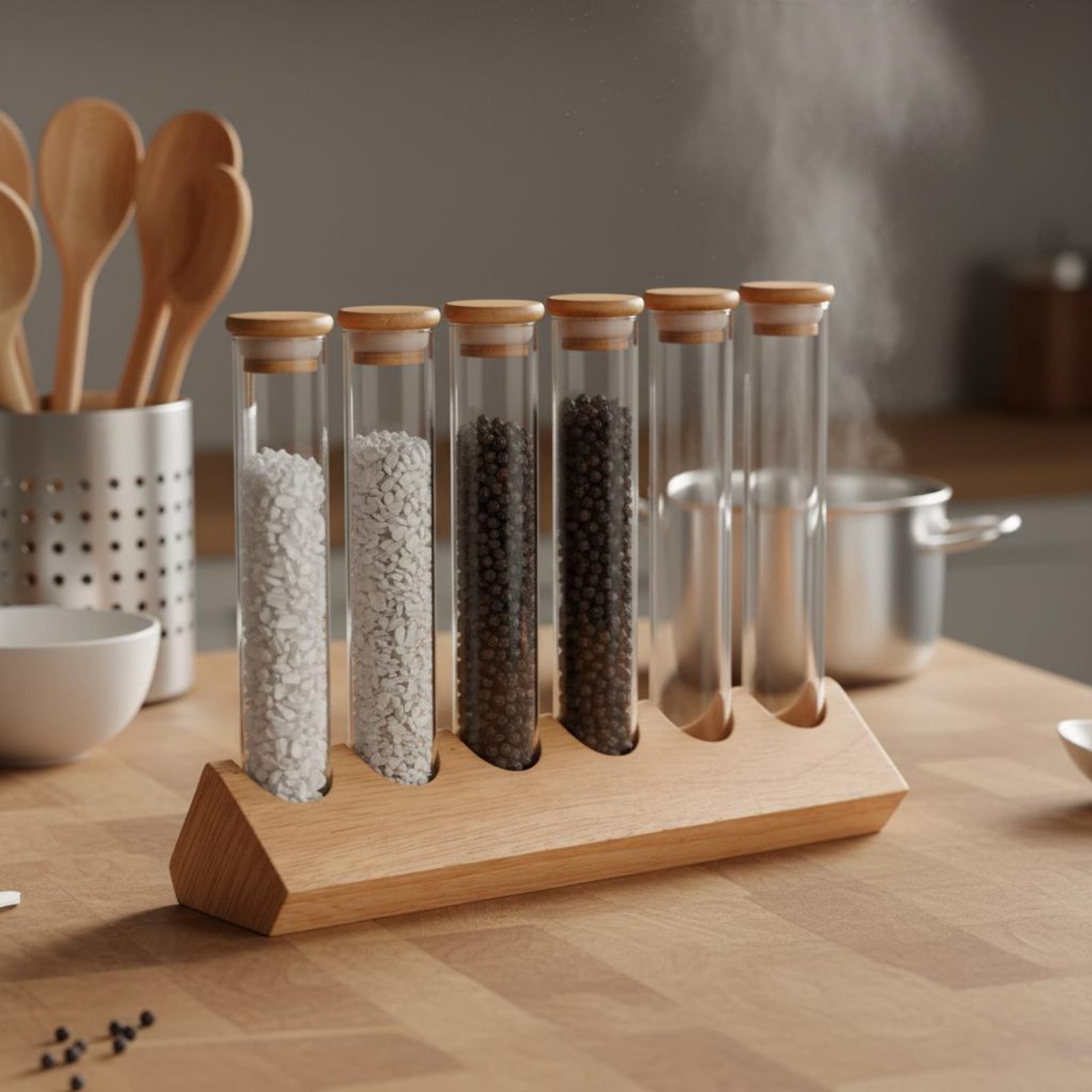Set di Contenitori in Vetro co - Display Stand Wood recensione e prezzo