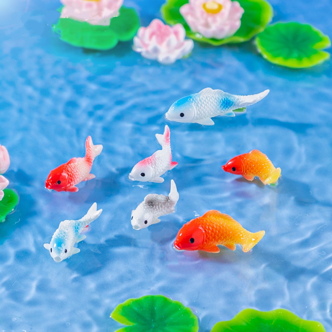 10 pezzi mini koi pesci figuri - Landscape Bonsai Garden recensione e prezzo