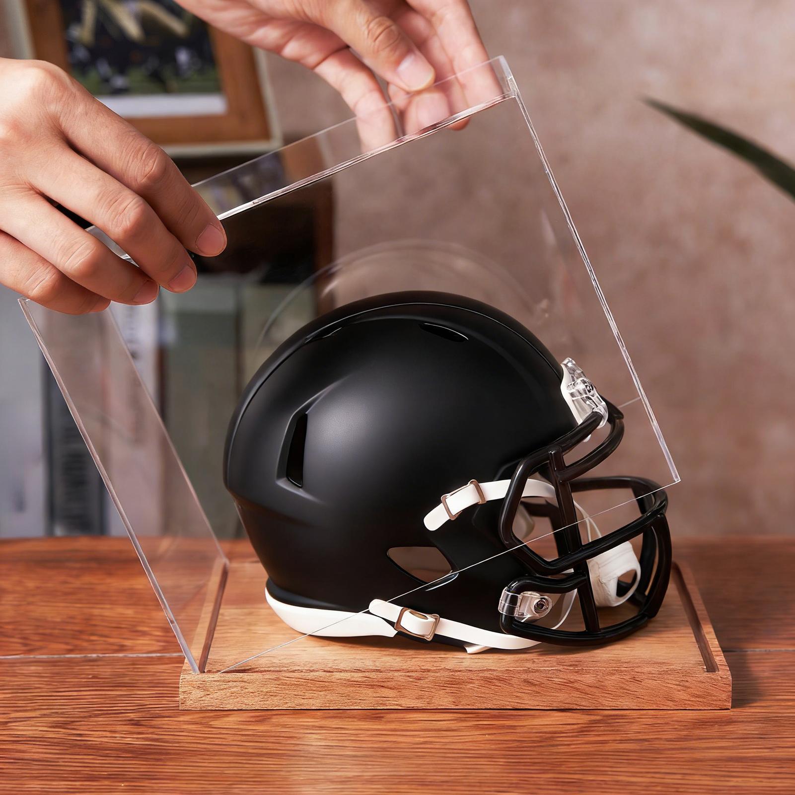 Custodia trasparente per casco - Display Stand Wood recensione e prezzo