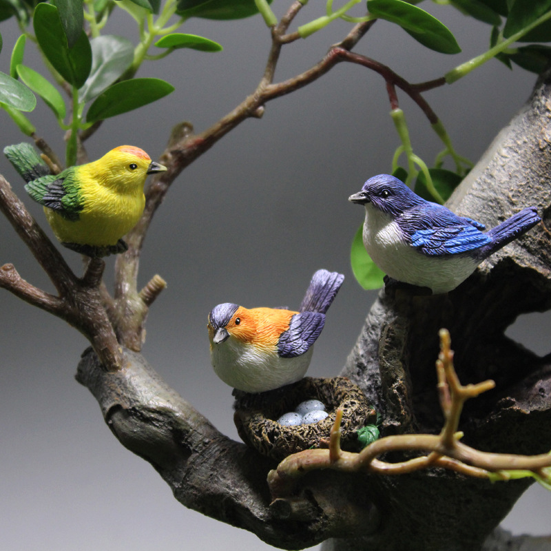 Set di 4 Miniature di Uccelli  - Bonsai Garden Europe recensione e prezzo