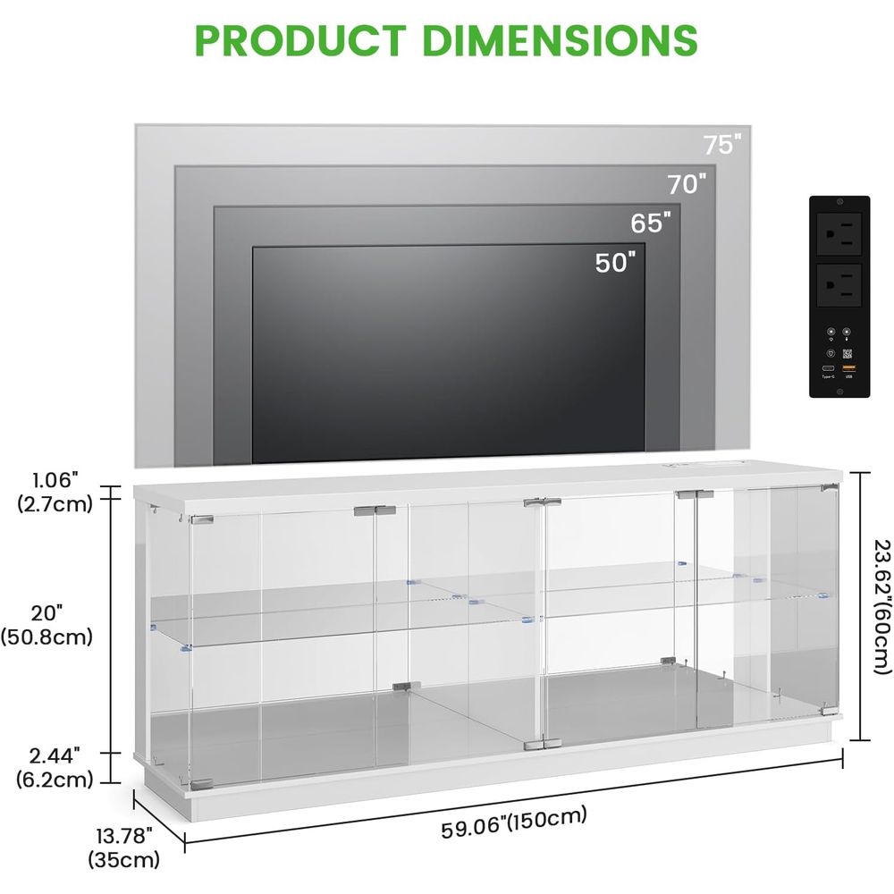 Mobile TV in Vetro da 71 Polli - Display Stand Wood recensione e prezzo